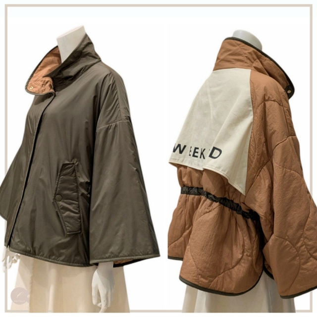 [ WEEKEND MaxMara ]　リバーシブル ショートコート